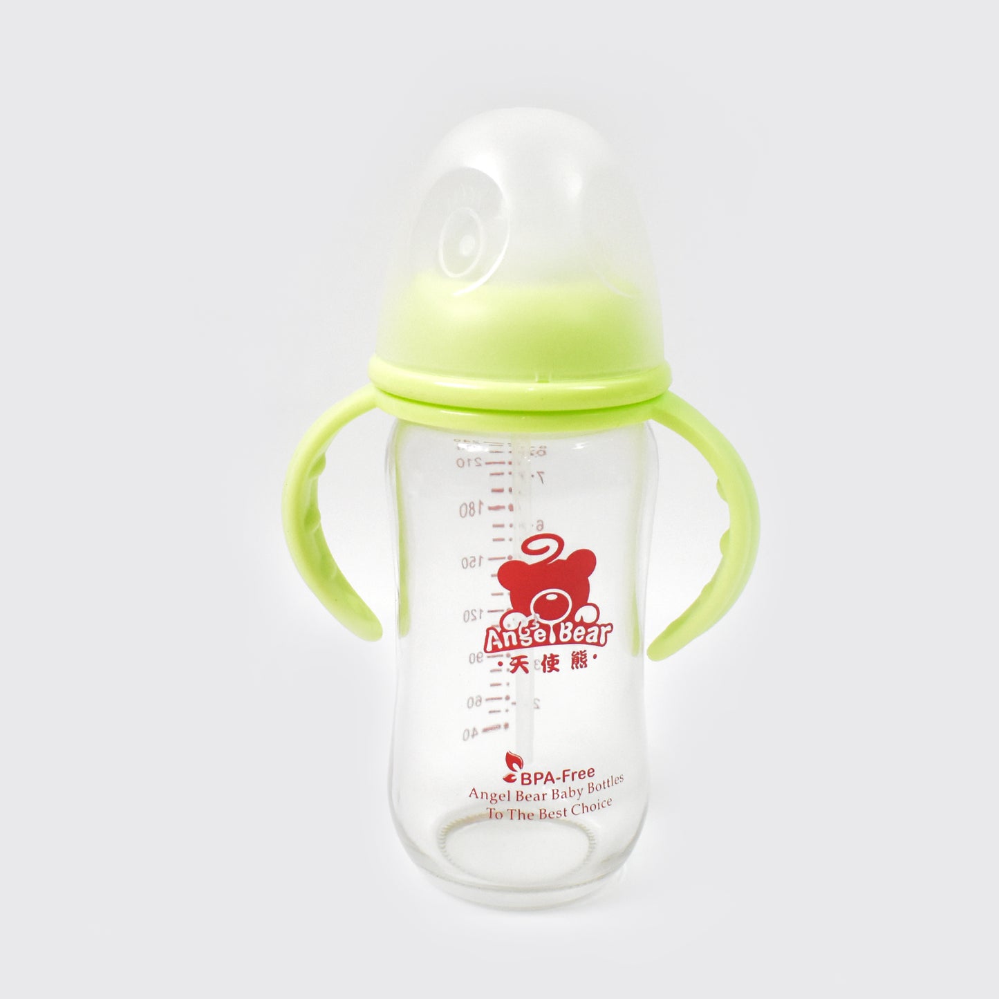 Glass Baby Feeding Bottle With Handles Straw (240 Ml 1 Pc)